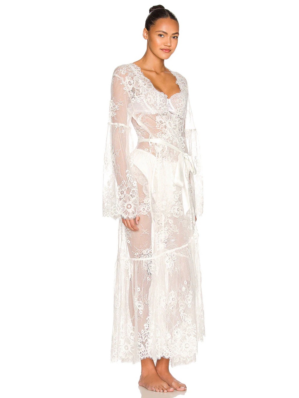 Georgina Long Lace Robe homebodii